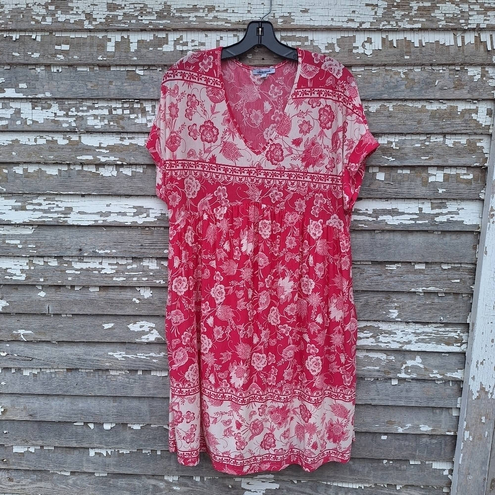white birch Pink Floral Midi Dress - Picture 2 of 11